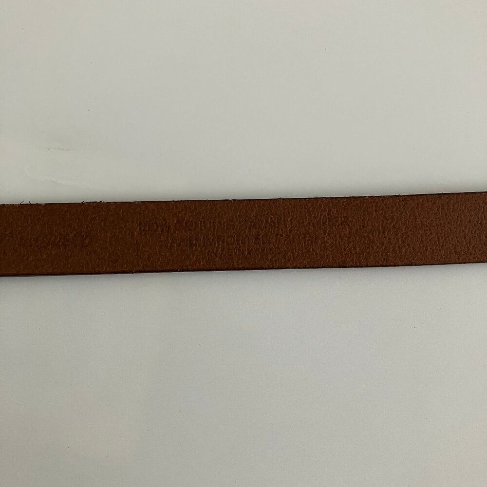 Madewell Genuine Leather Brown Belt with Gold Buckle - Picture 6 of 6